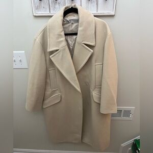 Zara Cream Long Women’s Coat